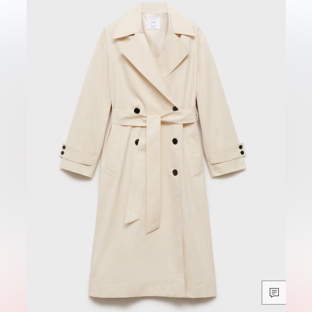 Mango LONG OVERSIZED DOUBLE-BREASTED TRENCH COAT